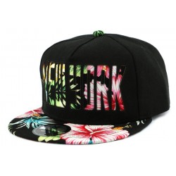 Snapback NY Noire et visière Florale ANCIENNES COLLECTIONS divers