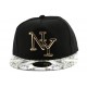 Snapback Ny noire avec visière Fleurie ANCIENNES COLLECTIONS divers