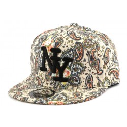 Snapback NY en tissu fleuri imprimé Beige ANCIENNES COLLECTIONS divers