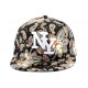 Snapback NY en tissu fleuri imprimé Noir ANCIENNES COLLECTIONS divers