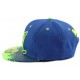 Snapback NY Tag fond Bleu et Fluo Vert ANCIENNES COLLECTIONS divers