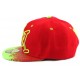 Snapback NY Tag Fond Rouge et Fluo Vert ANCIENNES COLLECTIONS divers