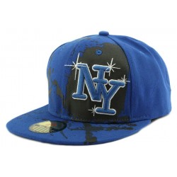 Snapback NY Tag Fond Bleu et Noir ANCIENNES COLLECTIONS divers