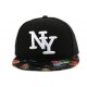 Snapback NY Noire avec visière Florale baroque ANCIENNES COLLECTIONS divers