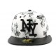 Snapback NY Florale Blanche et Noire ANCIENNES COLLECTIONS divers