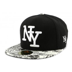 Snapback NY Noire Visière Bandana Blanche ANCIENNES COLLECTIONS divers