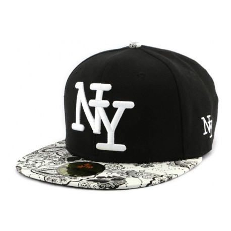 Snapback NY Noire Visière Bandana Blanche ANCIENNES COLLECTIONS divers