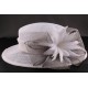 Chapeau Mariage Dea en sisal blanchi et Gris ANCIENNES COLLECTIONS divers