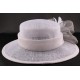 Chapeau Mariage Dea en sisal blanchi et Gris ANCIENNES COLLECTIONS divers