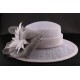 Chapeau Mariage Dea en sisal blanchi et Gris ANCIENNES COLLECTIONS divers