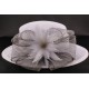 Chapeau Mariage Dea en sisal blanchi et Gris ANCIENNES COLLECTIONS divers