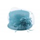 Chapeau Mariage Deverra en sisal Turquoise ANCIENNES COLLECTIONS divers