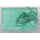 Pochette Falbala Sisal Turquoise avec fleur Turquoise ANCIENNES COLLECTIONS divers