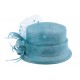 Chapeau Mariage Deverra en sisal Turquoise ANCIENNES COLLECTIONS divers