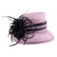 Chapeau Mariage Eternite en sisal Mauve et Noir ANCIENNES COLLECTIONS divers