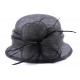 Chapeau Mariage Hora en sisal Noir ANCIENNES COLLECTIONS divers