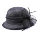 Chapeau Mariage Hora en sisal Noir ANCIENNES COLLECTIONS divers