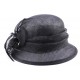 Chapeau Mariage Hora en sisal Noir ANCIENNES COLLECTIONS divers