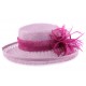 Chapeau Mariage Lara en sisal Mauve et Fuschia ANCIENNES COLLECTIONS divers