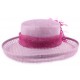 Chapeau Mariage Lara en sisal Mauve et Fuschia ANCIENNES COLLECTIONS divers