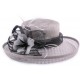 Chapeau Mariage Lima en sisal gris et noir ANCIENNES COLLECTIONS divers