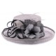 Chapeau Mariage Lima en sisal gris et noir ANCIENNES COLLECTIONS divers