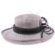 Chapeau Mariage Lima en sisal gris et noir ANCIENNES COLLECTIONS divers