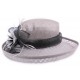 Chapeau Mariage Lima en sisal gris et noir ANCIENNES COLLECTIONS divers