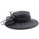 Chapeau Mariage Minerve en sisal Noir avec pois Blanc ANCIENNES COLLECTIONS divers