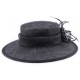 Chapeau Mariage Minerve en sisal Noir avec pois Blanc ANCIENNES COLLECTIONS divers