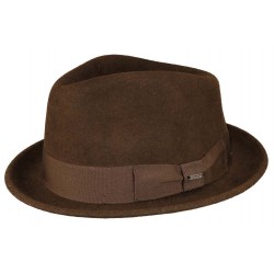 Chapeau Feutre Macaldo Herman Headwear Marron ANCIENNES COLLECTIONS divers