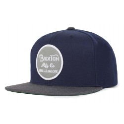 Casquette Brixton Snapback Wheeler Marine et Grise ANCIENNES COLLECTIONS divers