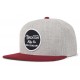 Casquette Brixton Snapback Wheeler Grise et Bordeaux ANCIENNES COLLECTIONS divers