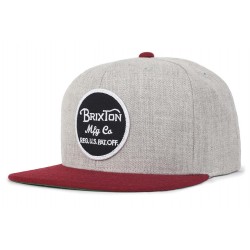 Casquette Brixton Snapback Wheeler Grise et Bordeaux ANCIENNES COLLECTIONS divers