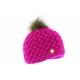 Bonnet Rmoutain Ice Framboise + pompon Raccon ANCIENNES COLLECTIONS divers