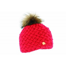 Bonnet Rmoutain Ice Rouge + Pompon Raccon ANCIENNES COLLECTIONS divers