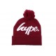 Bonnet à Pompon Hype Logo Bordeaux et Blanc ANCIENNES COLLECTIONS divers