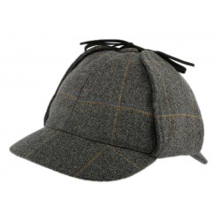 Casquette Sherlock Holmes en tweed gris par Christys' London ANCIENNES COLLECTIONS divers