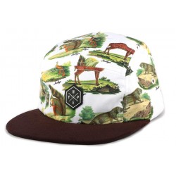 Casquette 5 panel Hype Vintage Animals Ecru et Marron ANCIENNES COLLECTIONS divers