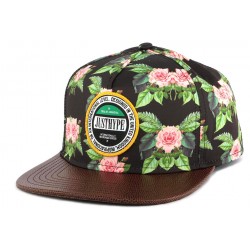 Snapback Hype FEB FLOWERS Noire Florale ANCIENNES COLLECTIONS divers