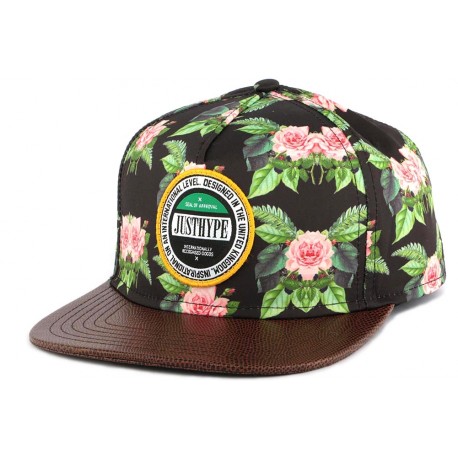 Snapback Hype FEB FLOWERS Noire Florale ANCIENNES COLLECTIONS divers