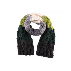 Echarpe en laine Snow Gris Vert Blanc ANCIENNES COLLECTIONS divers