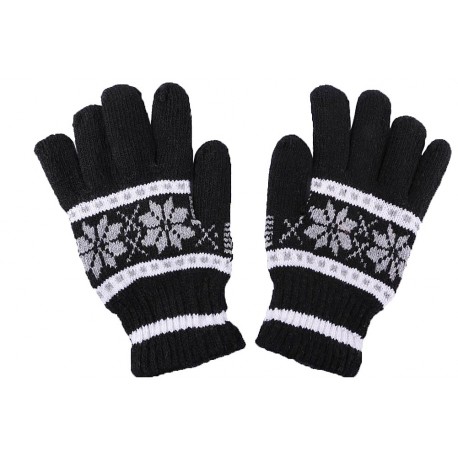 Gants Flocon Noir Gris et blanc ANCIENNES COLLECTIONS divers