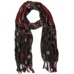 Foulard Rouge et Marron Snek Nyls Création ANCIENNES COLLECTIONS divers