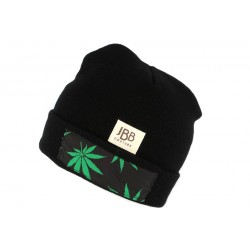 Bonnet Noir Feuille Verte JBB Couture ANCIENNES COLLECTIONS divers