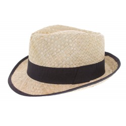 Chapeau Paille Jagger Naturel et Noir ANCIENNES COLLECTIONS divers