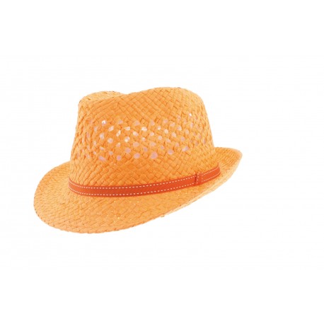 Chapeau en paille Janes Orange Herman headwear ANCIENNES COLLECTIONS divers