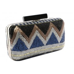 Minaudiere Bleu Noir et Argent Belia ANCIENNES COLLECTIONS divers