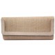 Pochette Mariage Marron Camel Ilka en sisal ANCIENNES COLLECTIONS divers