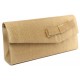 Pochette Mariage Marron Camel en sisal Lucie ANCIENNES COLLECTIONS divers